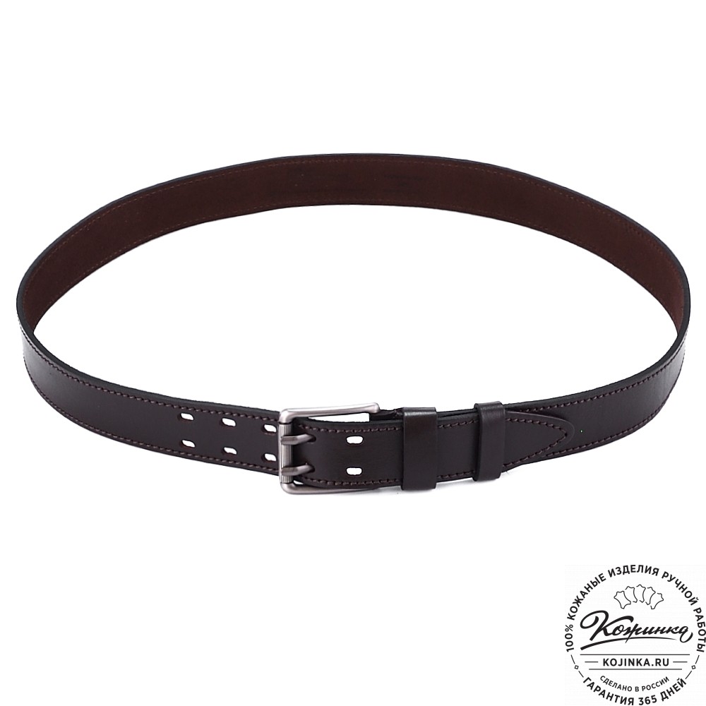 Кожаный ремень "Нельсон" (тёмно-коричневый)